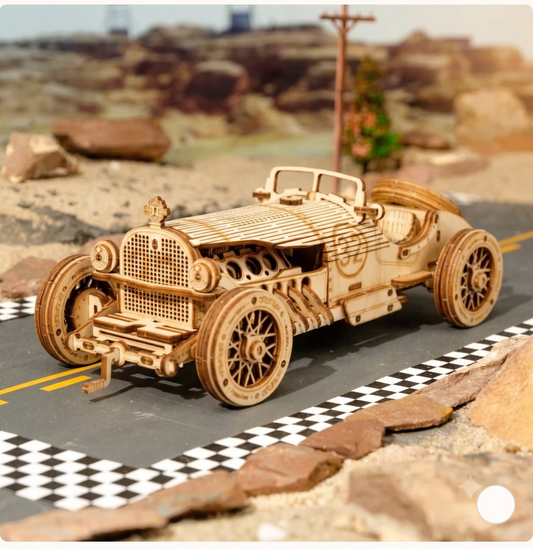 Oldtimer Sportwagen - 3D Holzbausatz