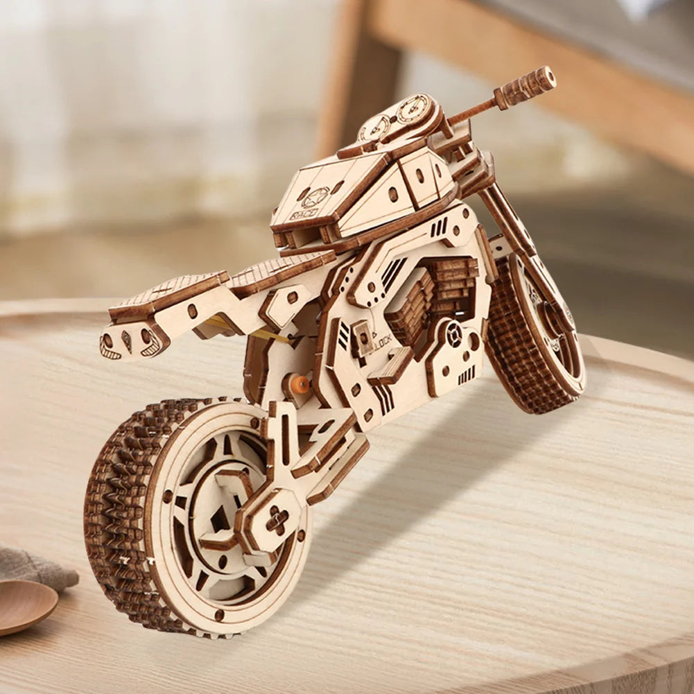 Mechanisches Motorrad - 3D Holzbausatz