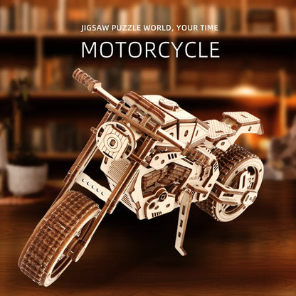 Mechanisches Motorrad - 3D Holzbausatz